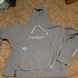 AMPERSAND AVE Gray Hoodie with Motivational Print